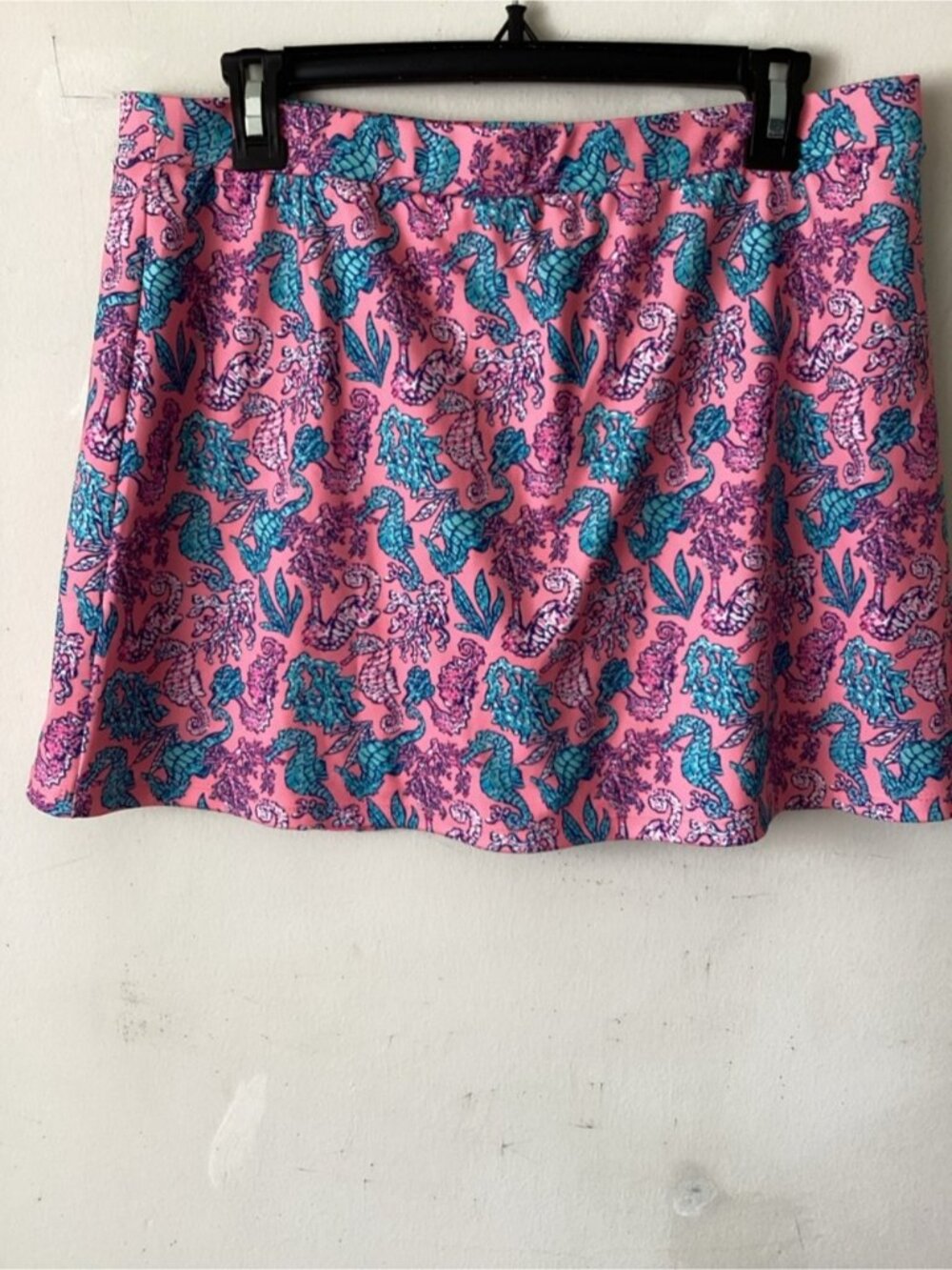 Pink & Teal Seahorse Print Skort - Picture 2 of 2